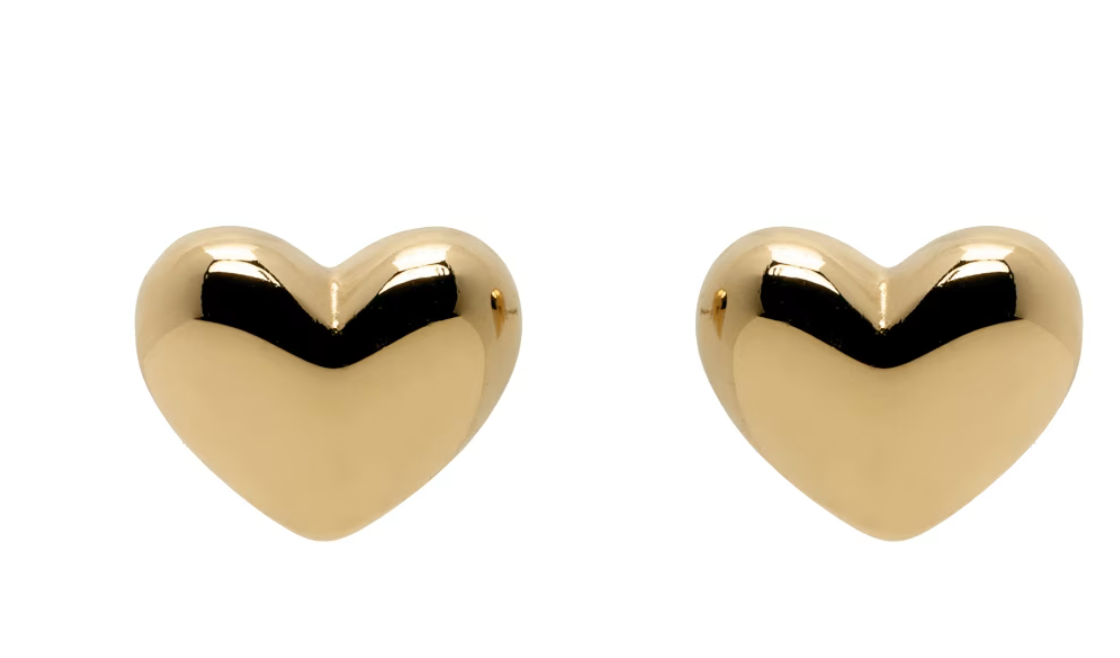 Heart Earrings- Puffy Studs
