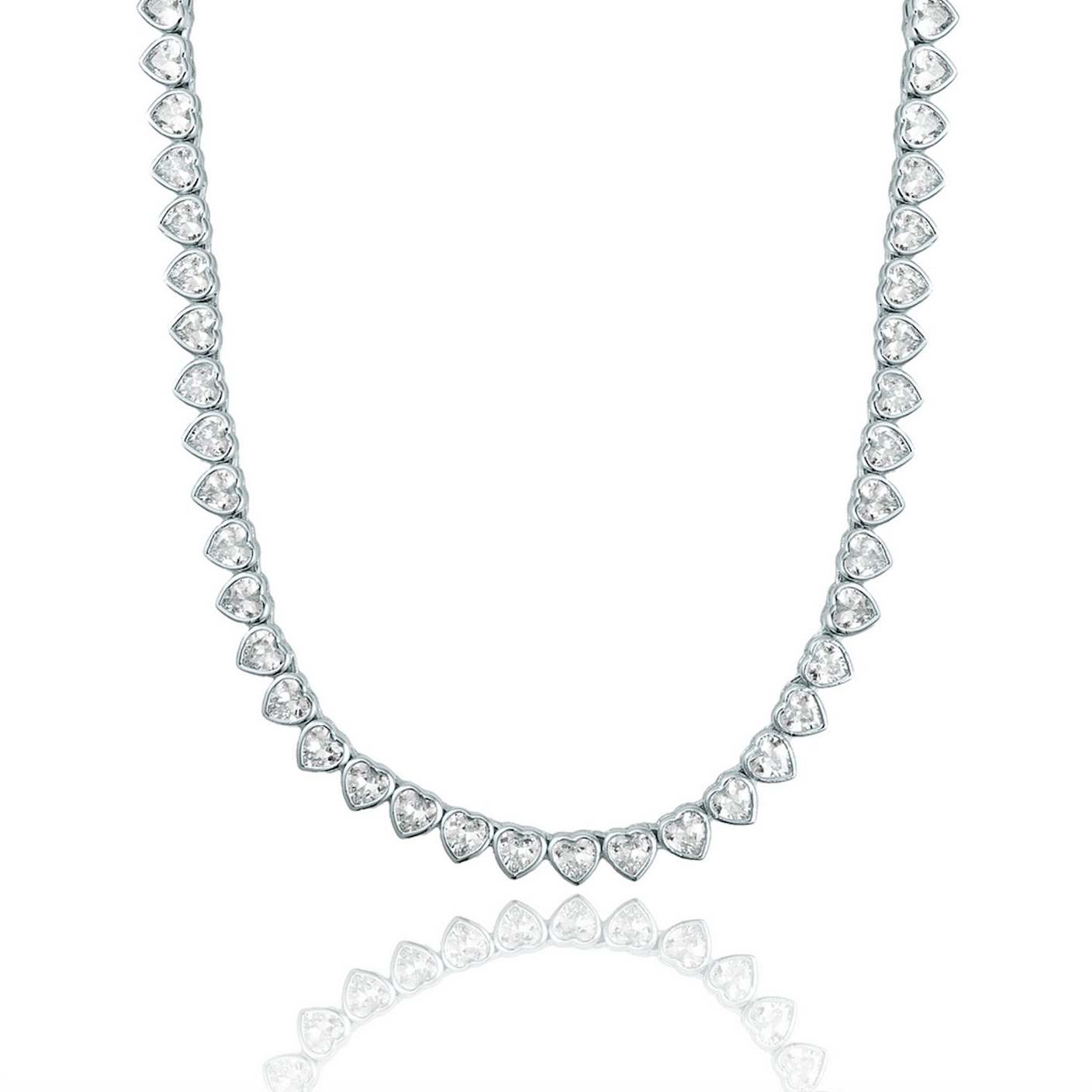 Heart Tennis Necklace & Bracelet
