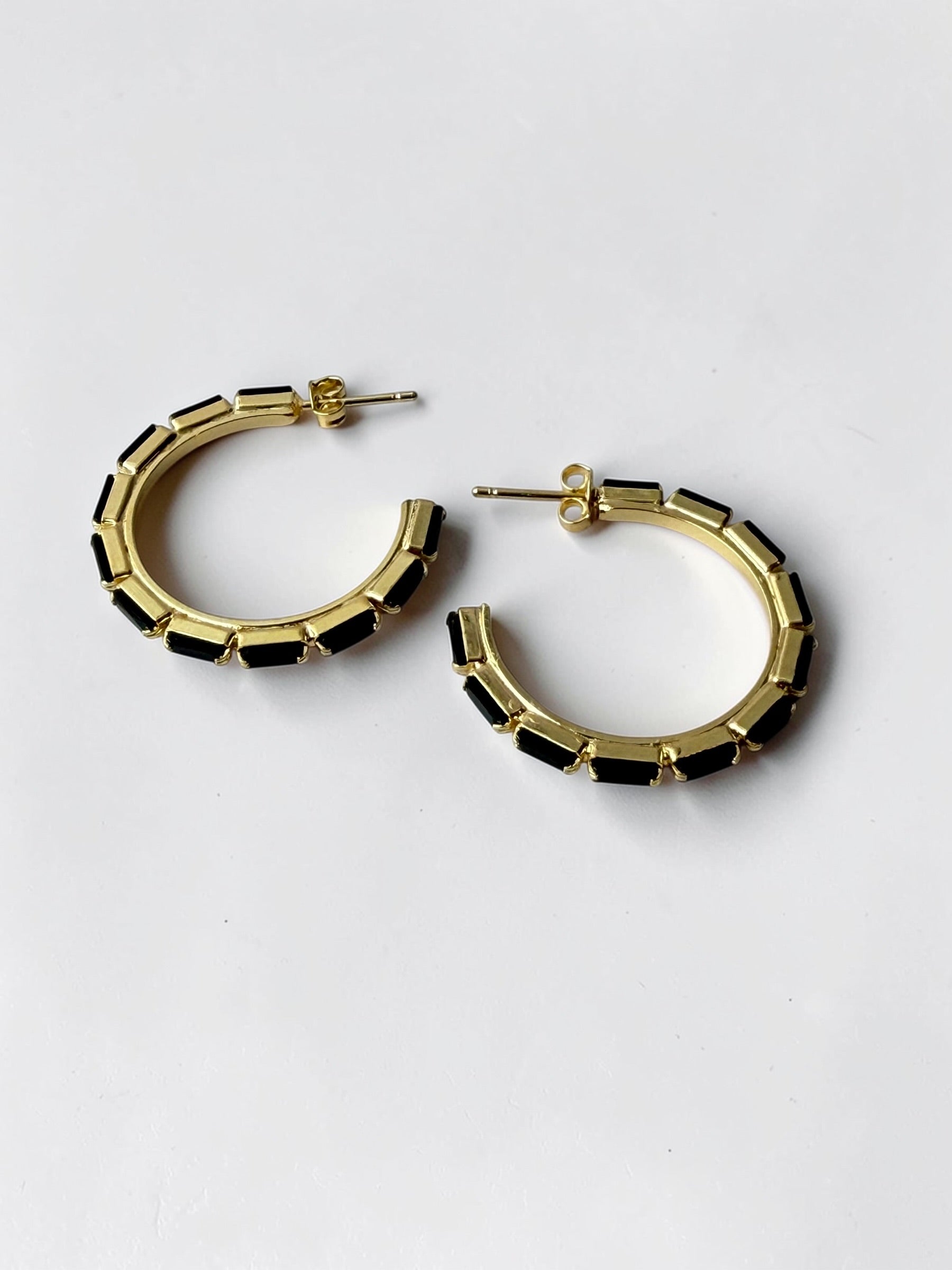 Baguette Hoops Earrings