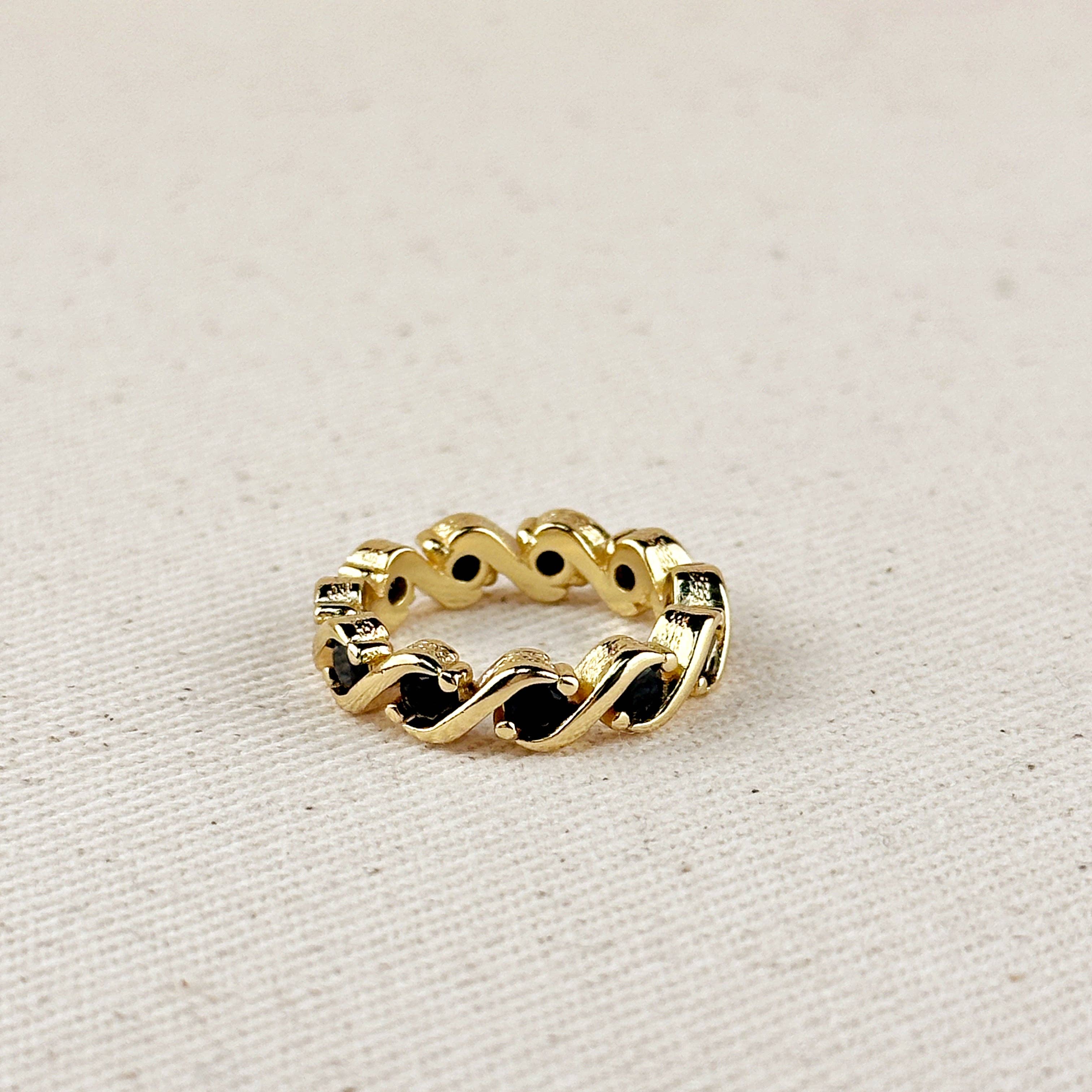 Wave Eternity Band Ring